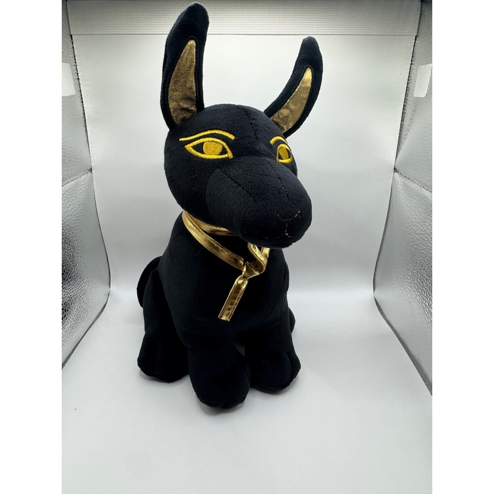Anubis Plush Black Gold Egyptian Jackal God Stuffed Animal Mythology Toy